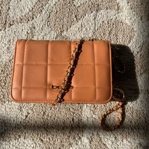 Bebe purse cross body tan color for women
